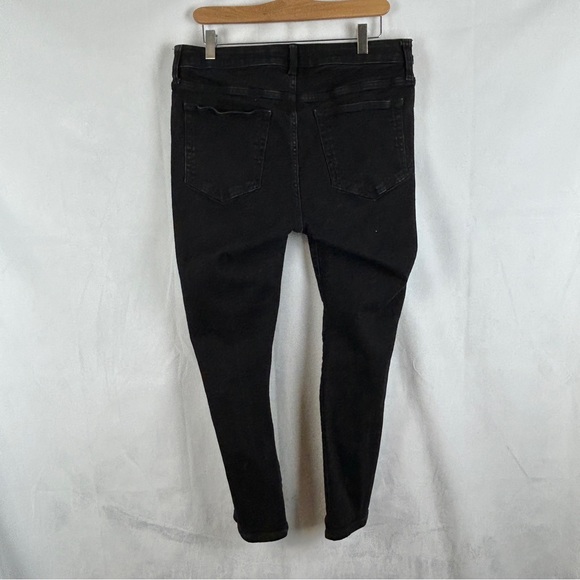 GAP Maternity Vintage Slim Black Jeans Side Inset Panel Size 12/31 reg‎ - Picture 6 of 8